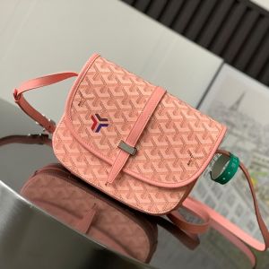 Goyard Belvedere Bag In Exclusive Colours Goyardine Canvas Pink