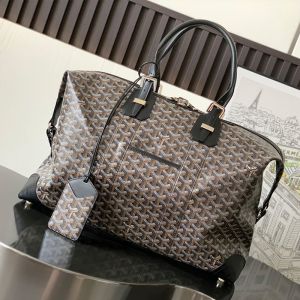 Goyard Bowling 45 Bag In Goyardine Canvas Black