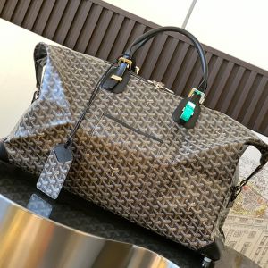 Goyard Bowling 55 Bag In Goyardine Canvas Black