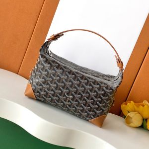 Goyard Bowling 25 Toiletry Bag In Goyardine Canvas Brown