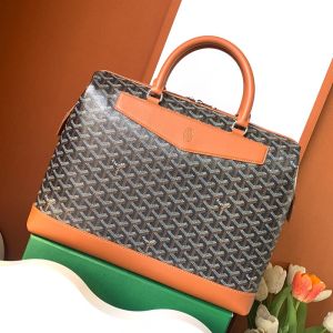 Goyard Cisalpin Document Case In Goyardine Canvas Brown