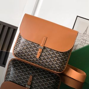 Goyard Coursier Messenger Bag In Goyardine Canvas Brown
