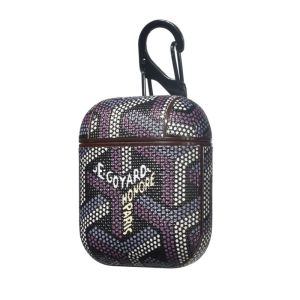 Goyard Airpods Case In Goyardine Saint Louis Black