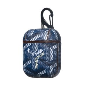 Goyard Airpods Case In Goyardine Saint Louis Blue