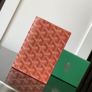Goyard Grenelle Passport Cover In Goyardine Canvas Red