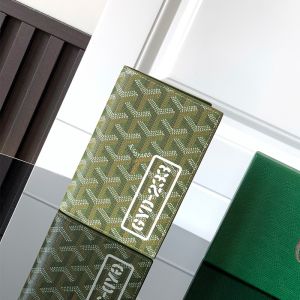 Goyard Grenelle Passport Cover In GYD-233 Goyardine Canvas Green