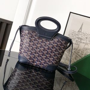 Goyard Beluga Mini Bag In Goyardine Canvas Navy Blue