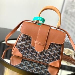Goyard Saigon Souple Mini Bag In Goyardine Canvas Brown