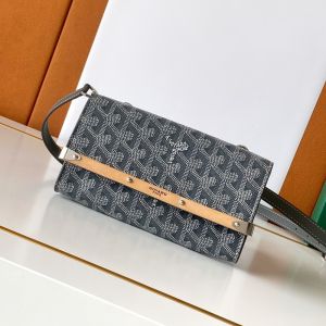 Goyard Monte-Carlo Mini Case In Goyardine Canvas Grey
