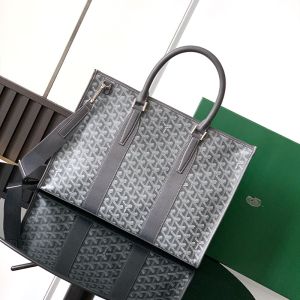 Goyard Morvan Document Case In Goyardine Canvas Grey