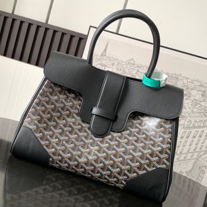 Goyard Saigon Tote Bag In Goyardine Canvas Black