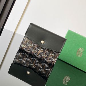 Goyard Saint-Gabriel Wallet In Goyardine Canvas Black