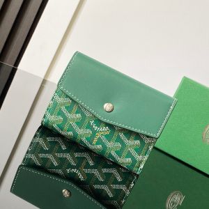 Goyard Saint-Gabriel Wallet In Goyardine Canvas Green