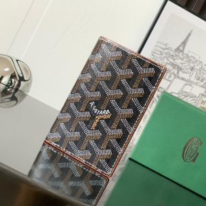 Goyard Saint-Pierre Card Wallet In Goyardine Canvas Brown