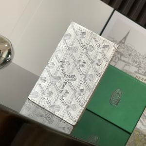 Goyard Saint-Pierre Card Wallet In Goyardine Canvas White