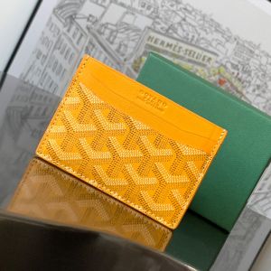 Goyard Saint-Sulpice Card Wallet In Goyardine Canvas Yellow