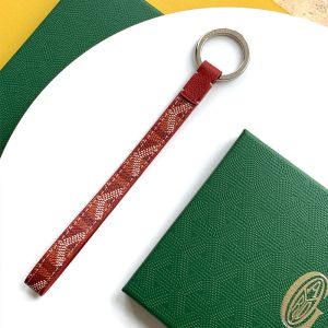 Goyard Sesame Key Ring In Goyardine Canvas Red