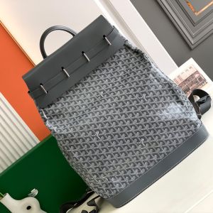 Goyard Steamer PM Bag In Goyardine Canvas Grey