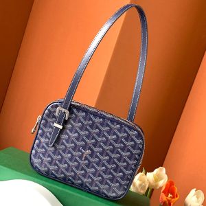 Goyard Yona PM Bag In Goyardine Canvas Navy Blue