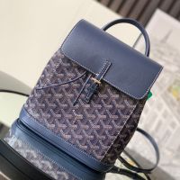 Goyard Alpin Mini Backpack In Goyardine Canvas Navy Blue