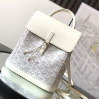Goyard Alpin Mini Backpack In Goyardine Canvas White