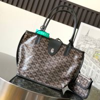 Goyard Anjou Mini Bag In Goyardine Calfskin Black