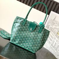 Goyard Anjou Mini Bag In Goyardine Calfskin Green