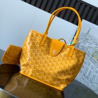 Goyard Anjou Mini Bag In Goyardine Calfskin Yellow