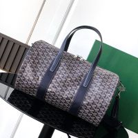 Goyard Barrel 40 Sports Bag In Goyardine Canvas Navy Blue