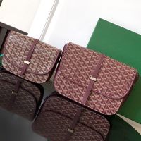 Goyard Belvedere Bag In Goyardine Canvas Burgundy