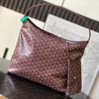 Goyard Boheme Hobo Bag In Goyardine Canvas Burgundy