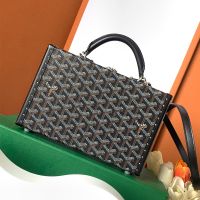 Goyard Grand Hotel Trunk Bag In Goyardine Canvas Black