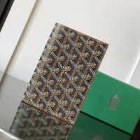 Goyard Grenelle Passport Cover In Goyardine Canvas Brown