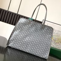 Goyard Hardy PM Bag In Goyardine Canvas Grey