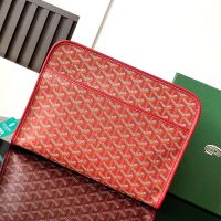 Goyard Jouvence Toiletry Bag In Goyardine Canvas Red