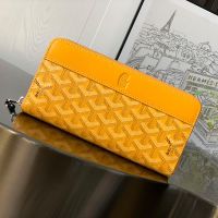 Goyard Matignon GM Wallet In Goyardine Canvas Yellow