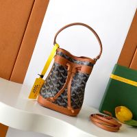 Goyard Petit Flot Mini Bucket Bag In Goyardine Canvas Brown