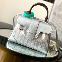 Goyard Saigon Souple Mini Bag In Exclusive Colours Goyardine Canvas Silver