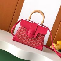 Goyard Saigon Souple Mini Bag In Goyardine Canvas with Envers Floral Red