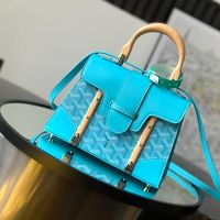 Goyard Saigon Structure Mini Bag In Goyardine Canvas Teal
