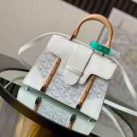 Goyard Saigon Structure Mini Bag In Goyardine Canvas White