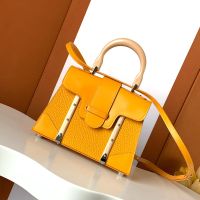 Goyard Saigon Structure Mini Bag In Grained Leather Yellow