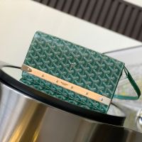 Goyard Monte-Carlo PM Clutch In Goyardine Canvas Green