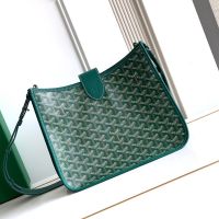 Goyard Musette Bag In Goyardine Canvas Green