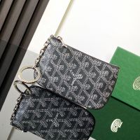 Goyard Senat Nano Key Pouch In Goyardine Canvas Grey