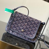 Goyard Plumet Pouch-Wallet In Goyardine Canvas Navy Blue