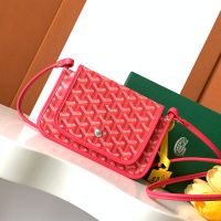 Goyard Plumet Pouch-Wallet In Goyardine Canvas with Envers Floral Red