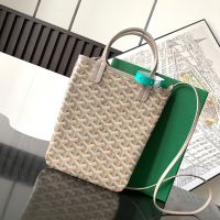 Goyard Poitiers PM Bag In Goyardine Claire-Voie Canvas Green