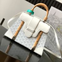 Goyard Saigon Structure PM Bag In Goyardine Canvas White