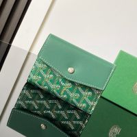 Goyard Saint-Gabriel Wallet In Goyardine Canvas Green